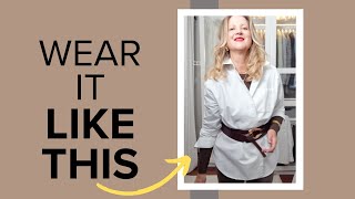 How to wear a Classic White Shirt - SEZANE Tomboy and Max Shirts | Fashion Over 50