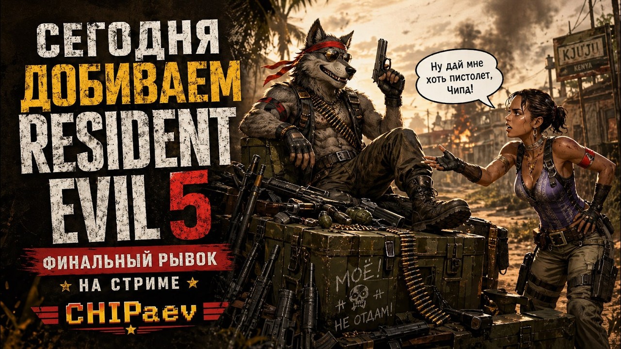 №105 МАРАФОН РЕЗИДЕНТОВ С ЧИПАЕМ - RESIDENT EVIL 5 ФИНАЛЬНЫЙ СПИДРАН на РАНГ S - СТРИМ 