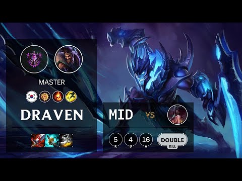 Draven Mid vs Akali - KR Master Patch 10.20