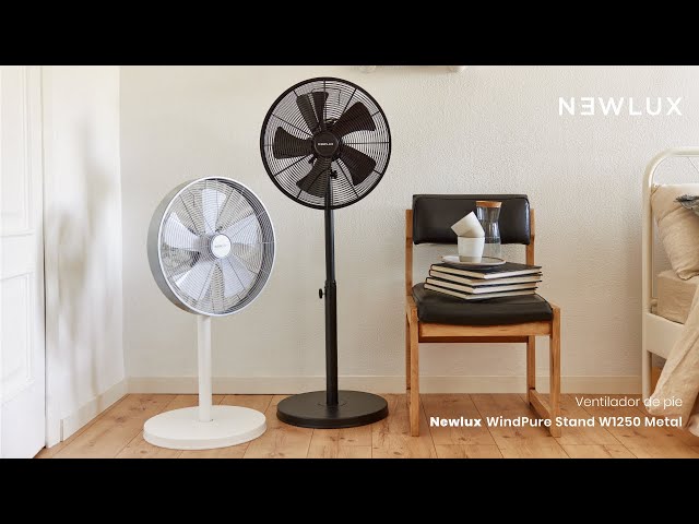 Newlux Smart W1250 Ventilador de Pie 50W 5 Aspas 40cm Altura Regulable Blanco video