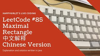 YouTube video 'LeetCode 85. Maximal Rectangle 中文解释 Chinese Version'