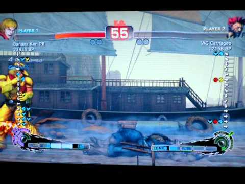 SSF4 - Banana Ken PR *Ken* vs WC Carnageo *Akuma* - XBL Ranked Match