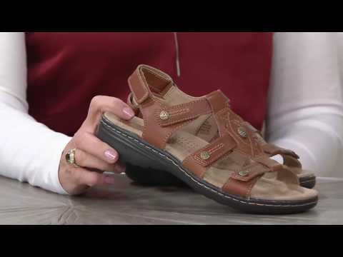 Earth Origins Leather Adjustable Sandals - Katrice on QVC