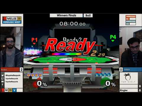 Winners Finals: Fiction(Peach) vs. ARMY(Ice Climbers) [Melee @ Verdugo #46]