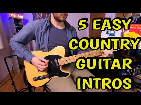 5 Easy Country Guitar Intros -  Beginner Guitar Lesson