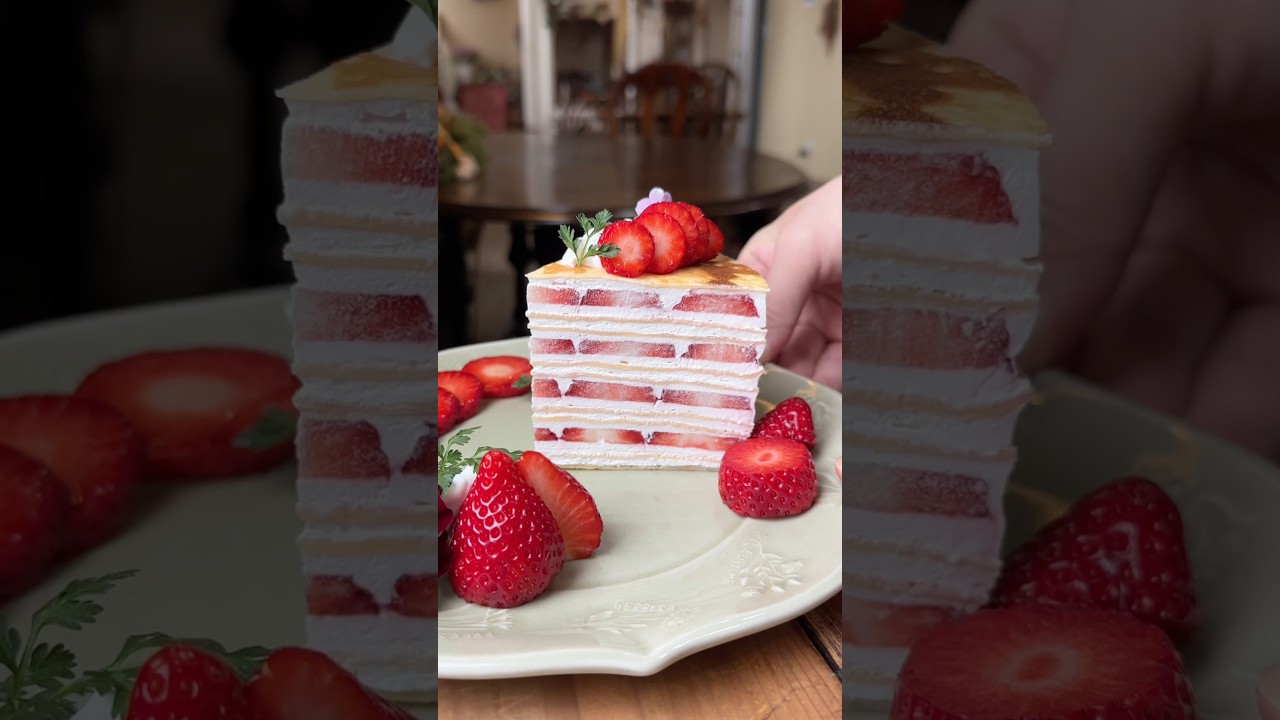 Artistic Mille Crepe #japanesefood