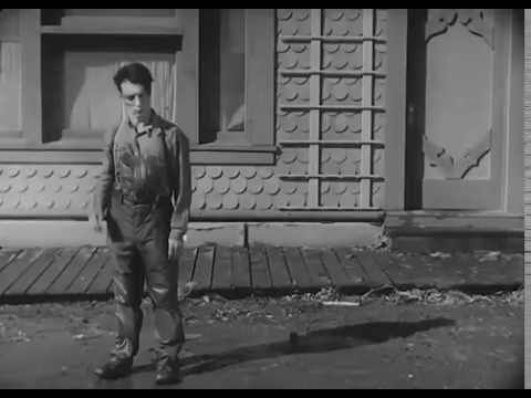 Buster Keaton's famous stunt from Steamboat Bill, Jr.  (1928)