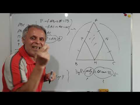 lecții 47: ROMBUL 4 - demonstrăm că patrulaterul e romb: cu triunghi, linie mijlocie, paralelogram