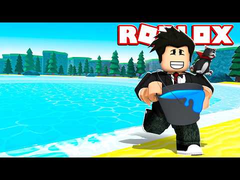LOKIS TIRANDO ÁGUA DO RIO | Roblox - Drain the Lake