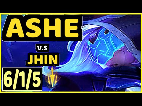 BENJI (ASHE) vs JHIN - 6/1/5 KDA BOTTOM ADC GAMEPLAY - NA Ranked GRANDMASTER