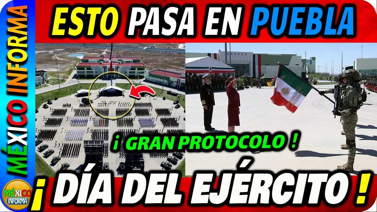 MIRA LO QUE ESTÁ PASANDO EN PUEBLA. ASÍ LLEGÓ LA PRESIDENTA POR EL DÍA DEL EJÉRCITO.
