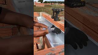 Instalação de calha em telhado embutido #shorts