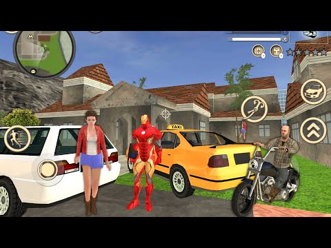 Iron Rope Hero Vice Town City Crime Simulator - Tank and Car - Android Gameplay.