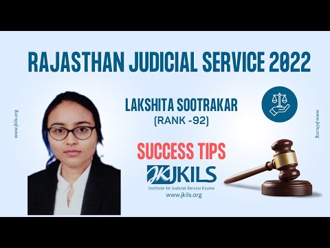 JKILS Law Institute - RJS Lakshita Sootrakar (Rank 92 )  Sharing Success
