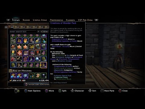 Neverwinter: Opening 50 Creation of Wonder Packs -announcing stream and new vote in community tab