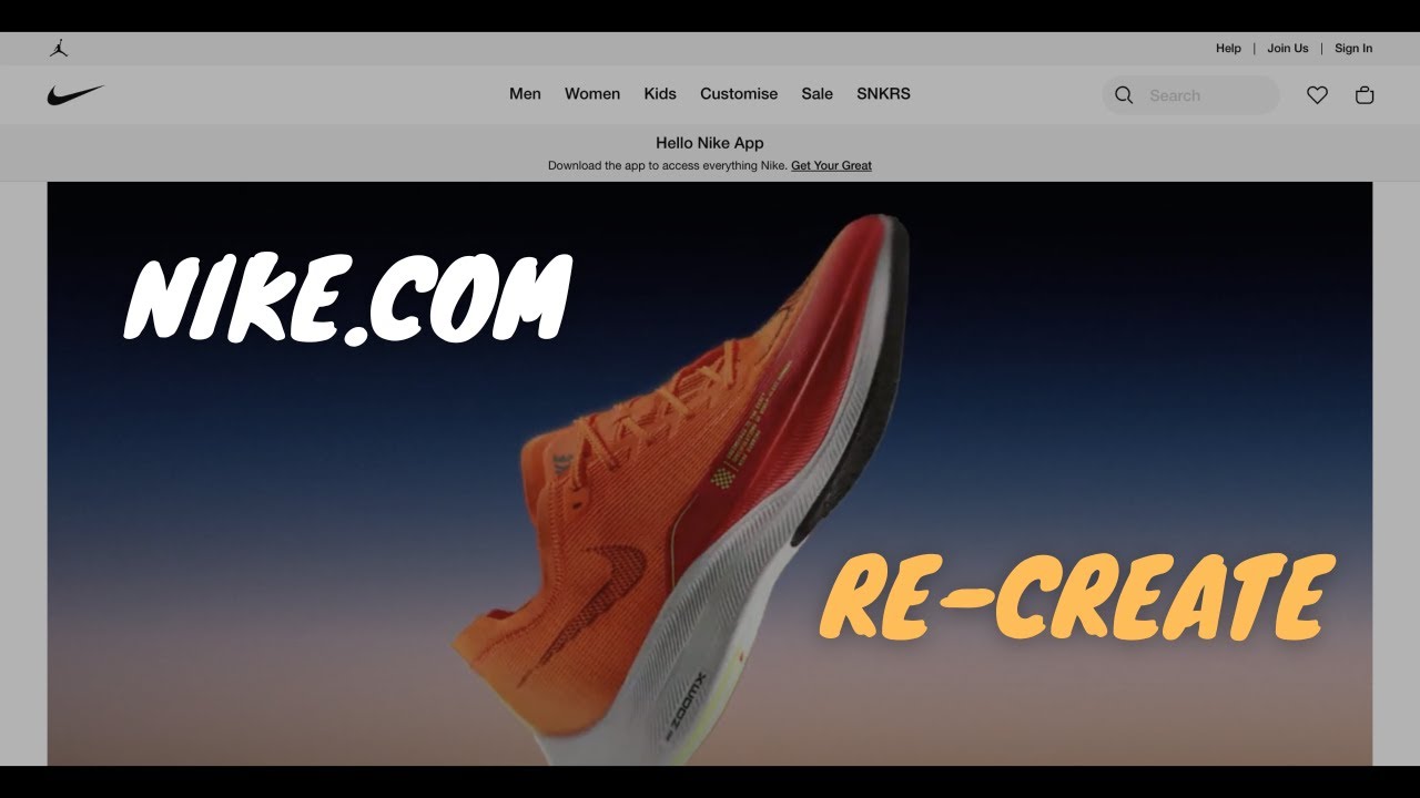 NIKE.COM Landing Page Recreate / FIGMA / Web Design