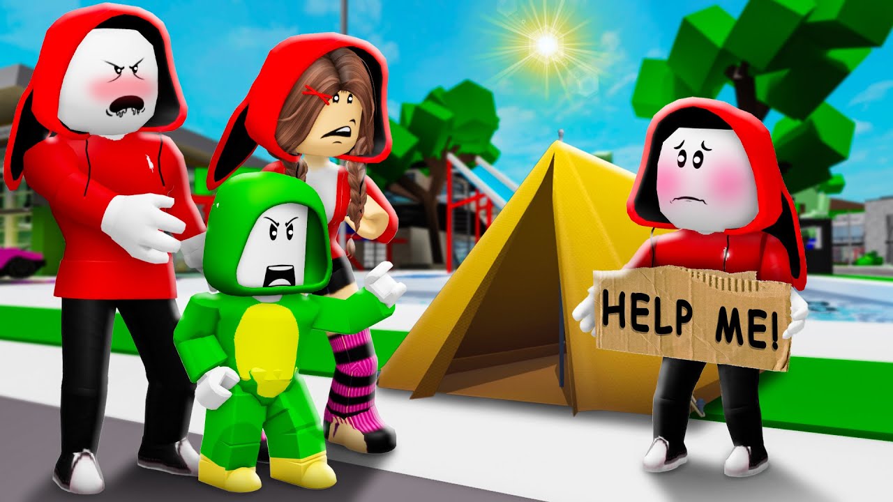 ROBLOX Brookhaven 🏡RP - FUNNY MOMENTS: HOMELESS JJ (Maizen Sad Story)