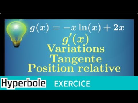 complete exercise: natural logarithm function + derivation + variation + relative position