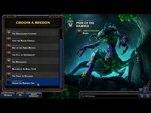 Warcraft 3 Reforged - Undead Campaign - Chapter 8- Under the Burning Sky -HARD no cheats