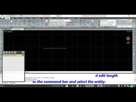 How to edit line length in JTS IntelliCAD 11.
