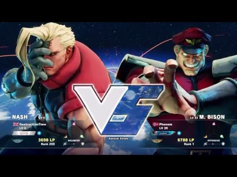 Street Fighter V. DestructionTime (Nash) VS Phenom (Bison)