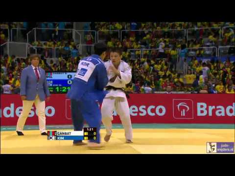 Judo 2013 World Championship Rio de Janeiro: Ganbat (MGL) - Kim (KOR) [-60kg] bronze