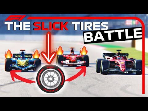 FERRARI F1 2022 vs FERRARI F1 2004 vs RENAULT F1 2005 R25 | All Slick Tires | MEXICO City Circuit