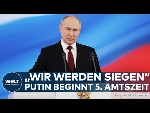 "EWIGER PRÄSIDENT PUTIN": So ließ sich Putin bei seiner fünften Vereidigung feiern