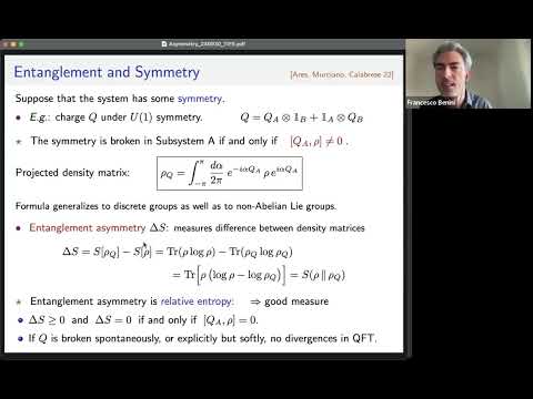 Francesco Benini (SISSA, Trieste): Entanglement and symmetry breaking