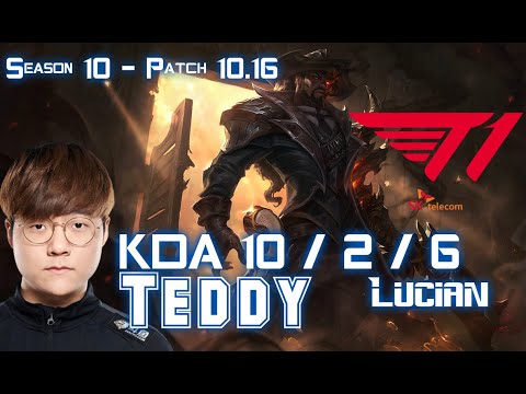 T1 Teddy LUCIAN vs EZREAL ADC - Patch 10.16 KR Ranked