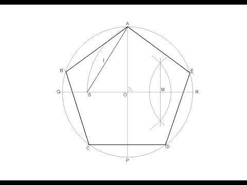 How to draw a regular pentagon inscribed in a circle