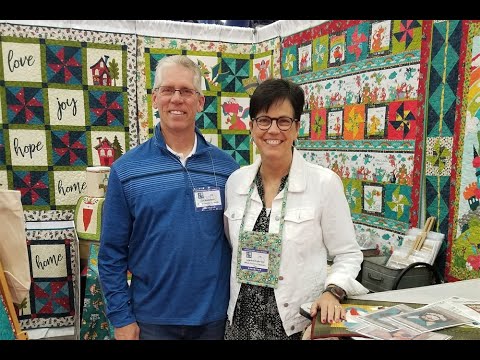 Learn more about laser cut appliques with Leanne from Whole Country Caboddle while at Quilt Market.