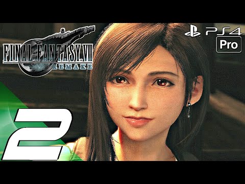 FINAL FANTASY VII REMAKE - Gameplay Walkthrough Part 2 - Sector 7 Slums & Bike Chase (PS4 PRO) 100%