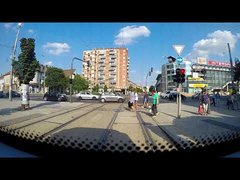 Miskolci 1-es villamos gyorsított felvételen.