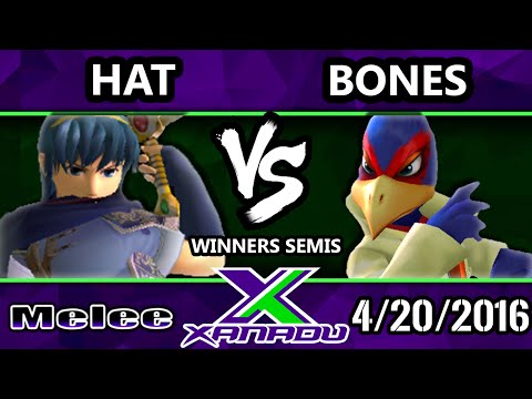 S@X 146 - Bones (Falco) Vs. Hat (Marth, Sheik)  SSBM Tournament - Smash Melee