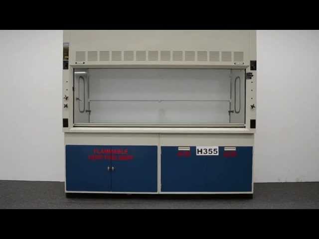 8′ Fisher Hamilton Safeaire Laboratory Fume Hood w/ Acid Flammable Cabinets