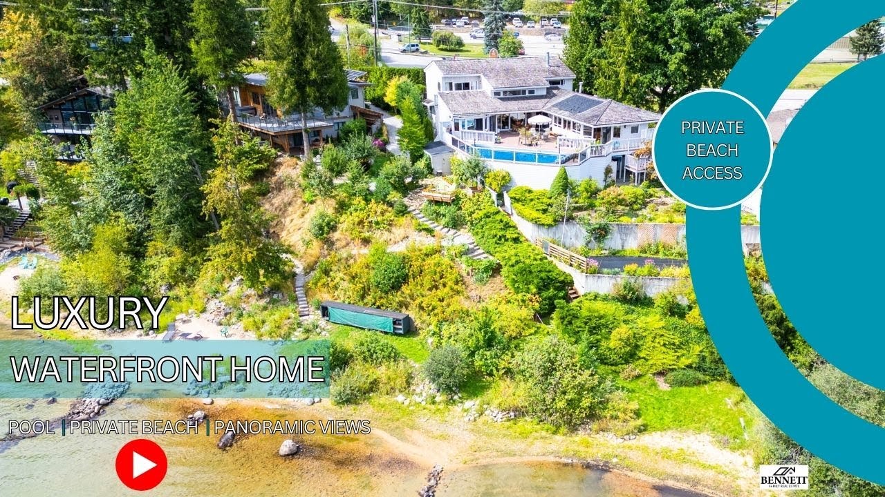 1896 Hwy 3A, Nelson BC – Luxury Waterfront Home with Pool, Private Beach & Panoramic Lake Views