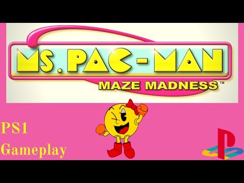 Ms. Pac-Man Maze Madness PS1 Gameplay
