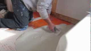 How to spread thinset for tile