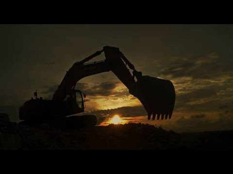 Hauling Limestone Quarry to Stockpile Crushing Plant - Mine Worker night activity