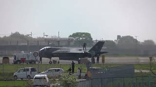 高知空港に緊急着陸のF-35B【試運転を実施‼】4月23日　再度エンジン取り付け後の１回目‼#F35B #岩国航空基地 #高知龍馬空港