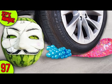 Crushing Crunchy & Soft Things by Car! - Spy Ninjas #97