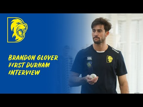 Brandon Glover first interview at Durham Cricket