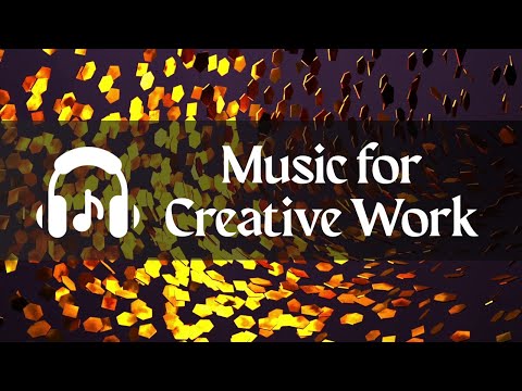 Stimulating music for creating art, coding, and writing - with 1-hour looping animated abstract art