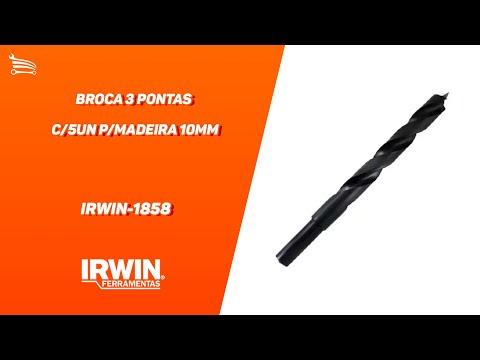 Broca 3 Pontas 12mm para Madeira - Video