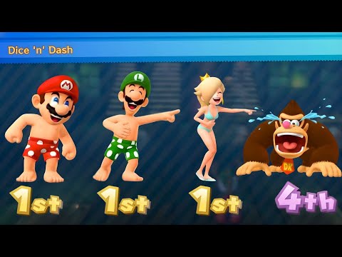 Beach Chaos! Mario vs Luigi vs Rosalina | Mario Party 10 Minigames