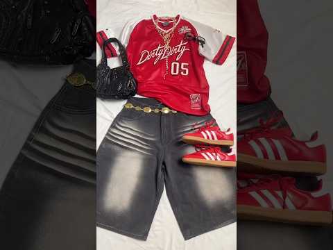 HOW TO STYLE…JORTS 😍 ahhh omg the red cherry sambas!! 😮‍💨 #jorts #streetstyle #outfit #streetwear
