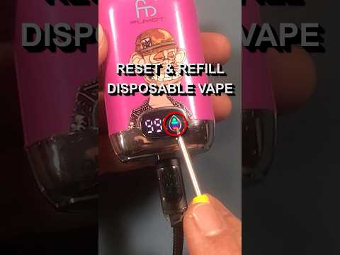 How to reset puff count and refill disposable vape #howto #hack #diy
