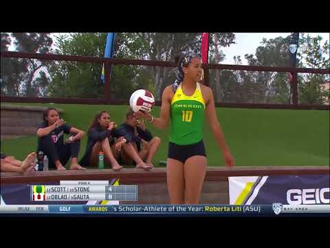 Oregon vs Utah - Pac 12 Women's Beach Volleyball Championships (April 26th 2018)