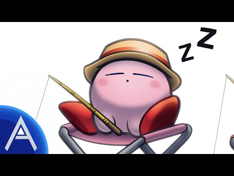 Kirby Speedart -  Kirby And Bandana Dee Fishing